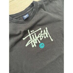 Vintage 90s Stussy Center Logo Long Sleeve Shirt Design Men Sweatshirt - sz L